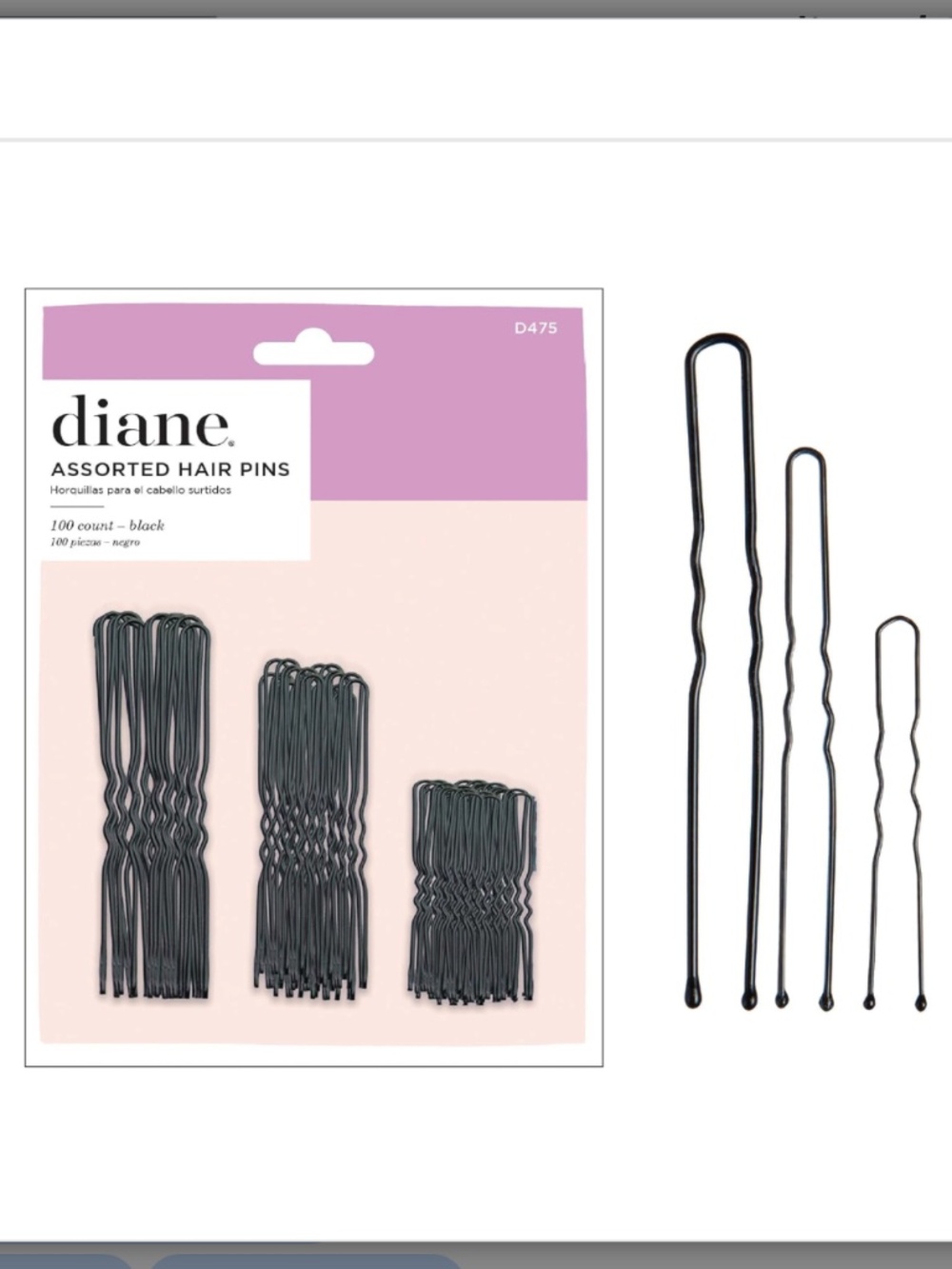 Diane Hair Pins for Women Bulk Pack of 100 Assorted Sizes